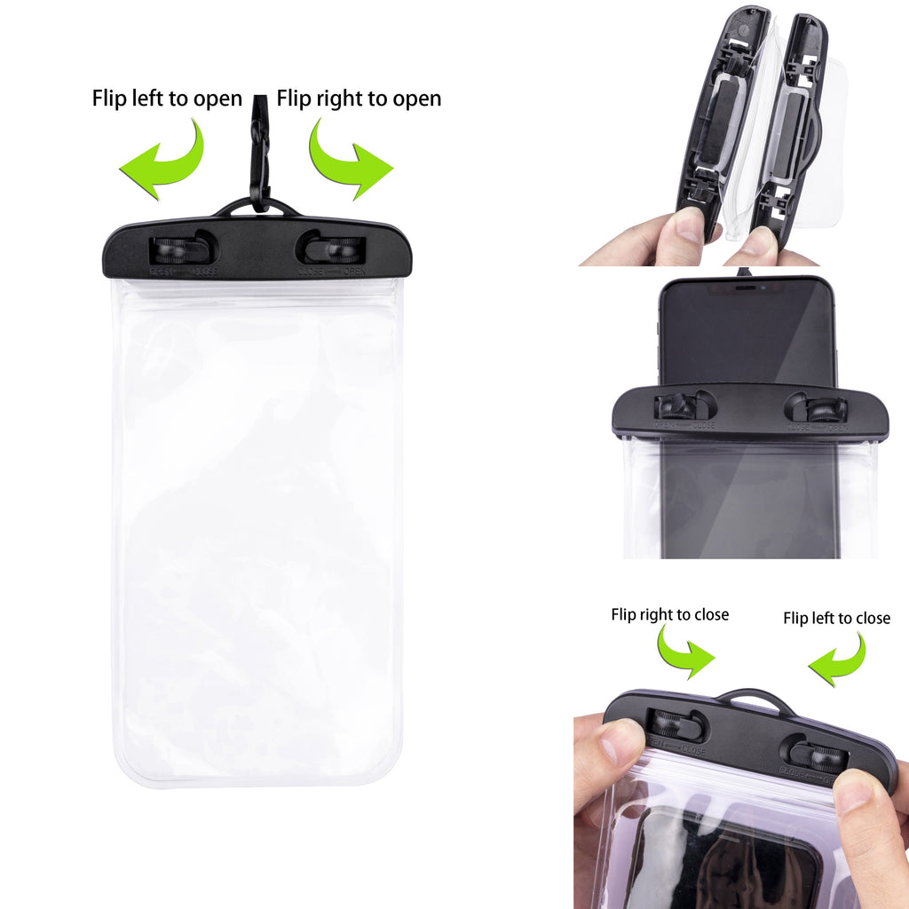 Waterproof Phone Pouch for Smartphones up to 7 Inches - Compatible with iPhone, Samsung, Google, and Huawei