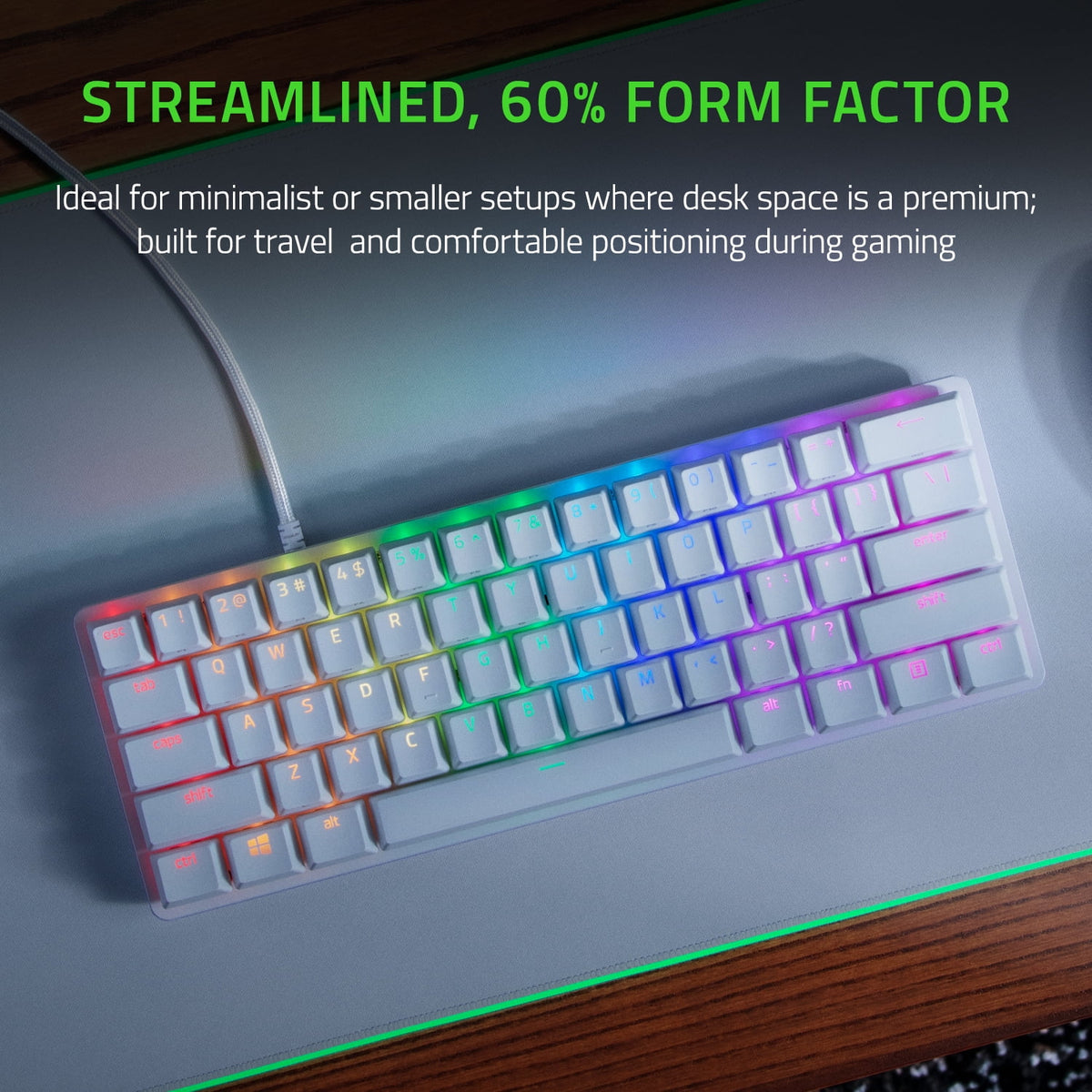 Huntsman Mini Special Edition 60% Linear Optical Gaming Keyboard - Black/White