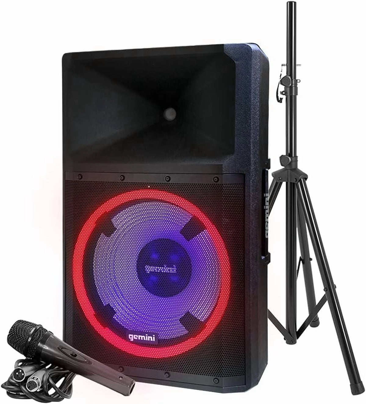 Gemini GSP-L2200PK 15-Inch Bluetooth Party Speaker with Dynamic LED Lighting