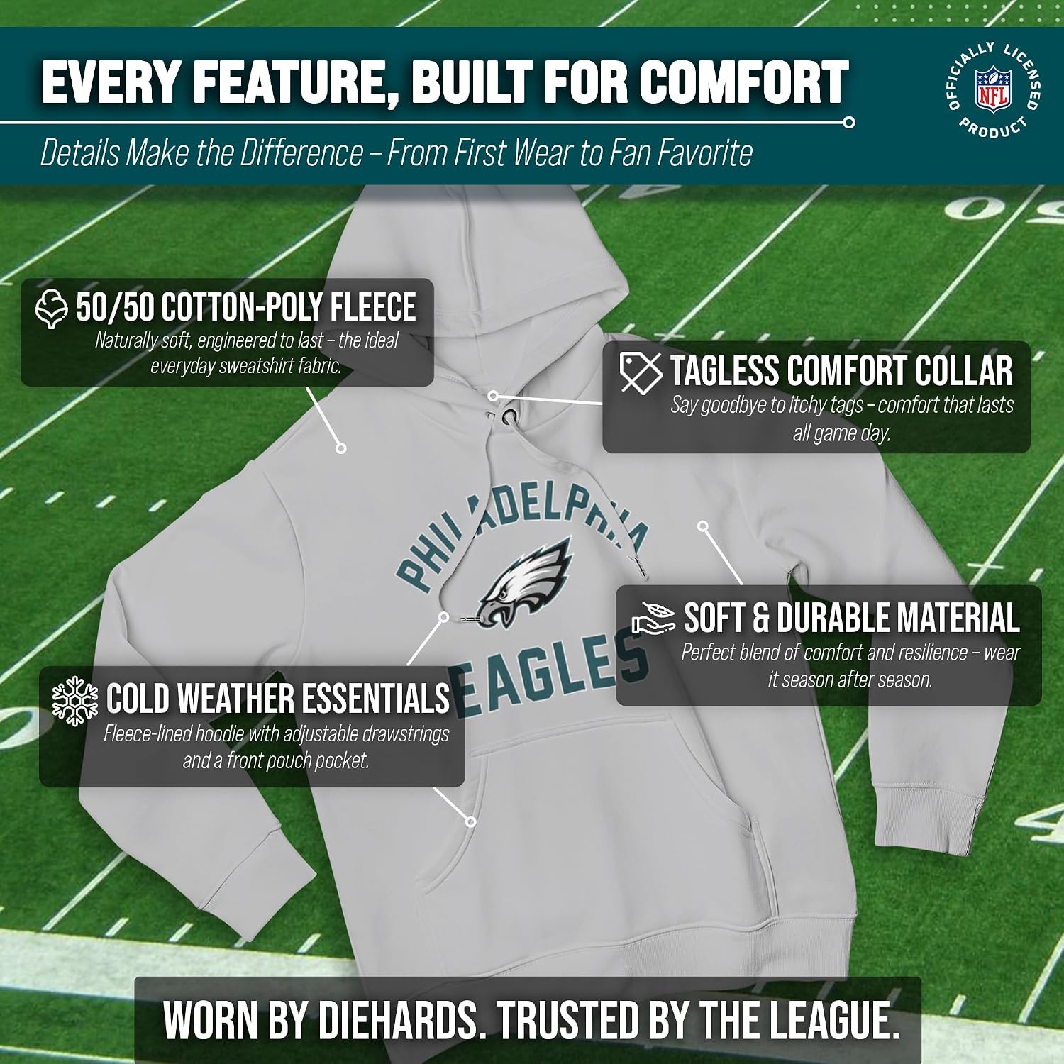 Unleash Your Team Spirit with the NFL Gameday Hoodie - Officially Licensed Cotton Blend Fleece for Men and Women