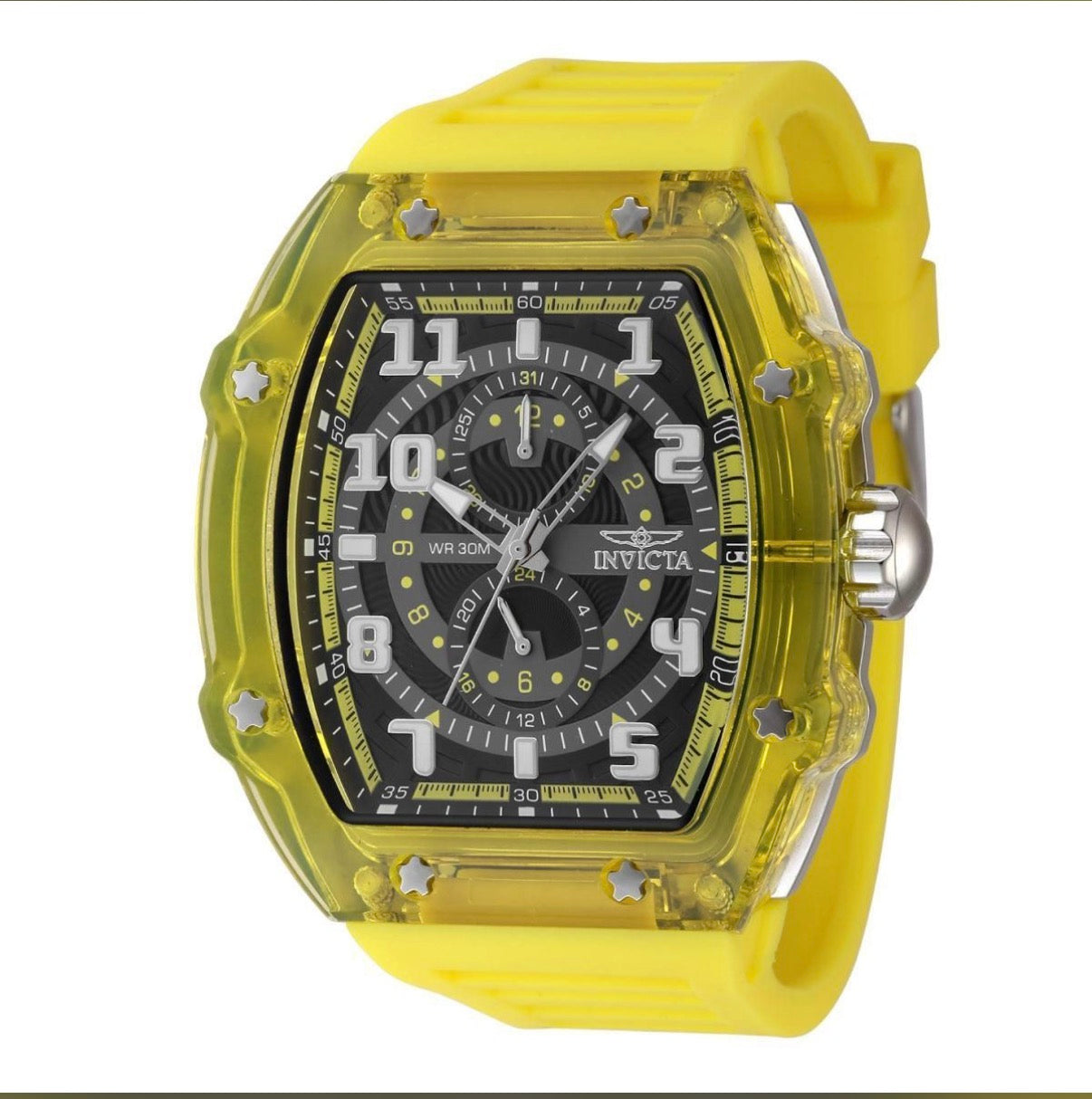 Invicta Racing Cyclone Men's Watch - 48.5mm, Yellow (48449)