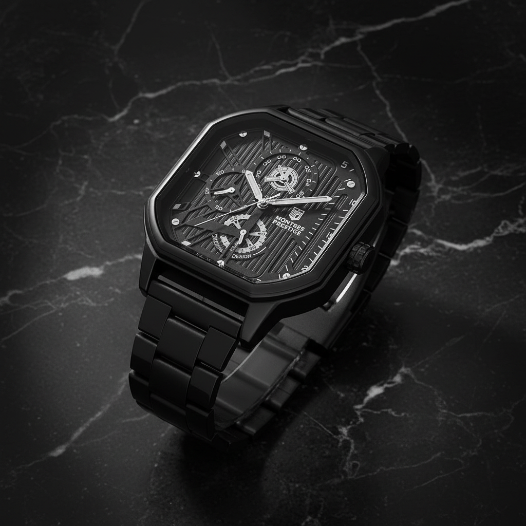 Black Marble Flat Lay