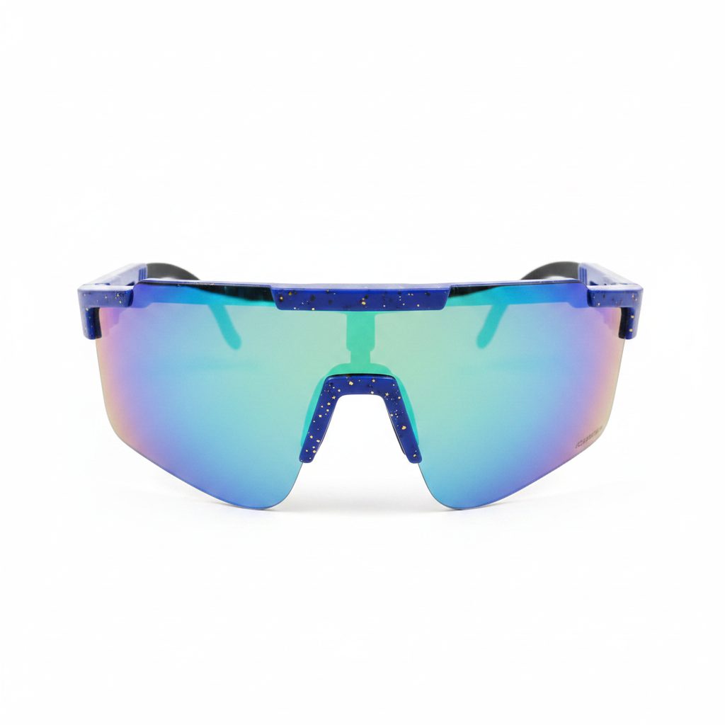 Blue Sport Sunglasses — White Background
