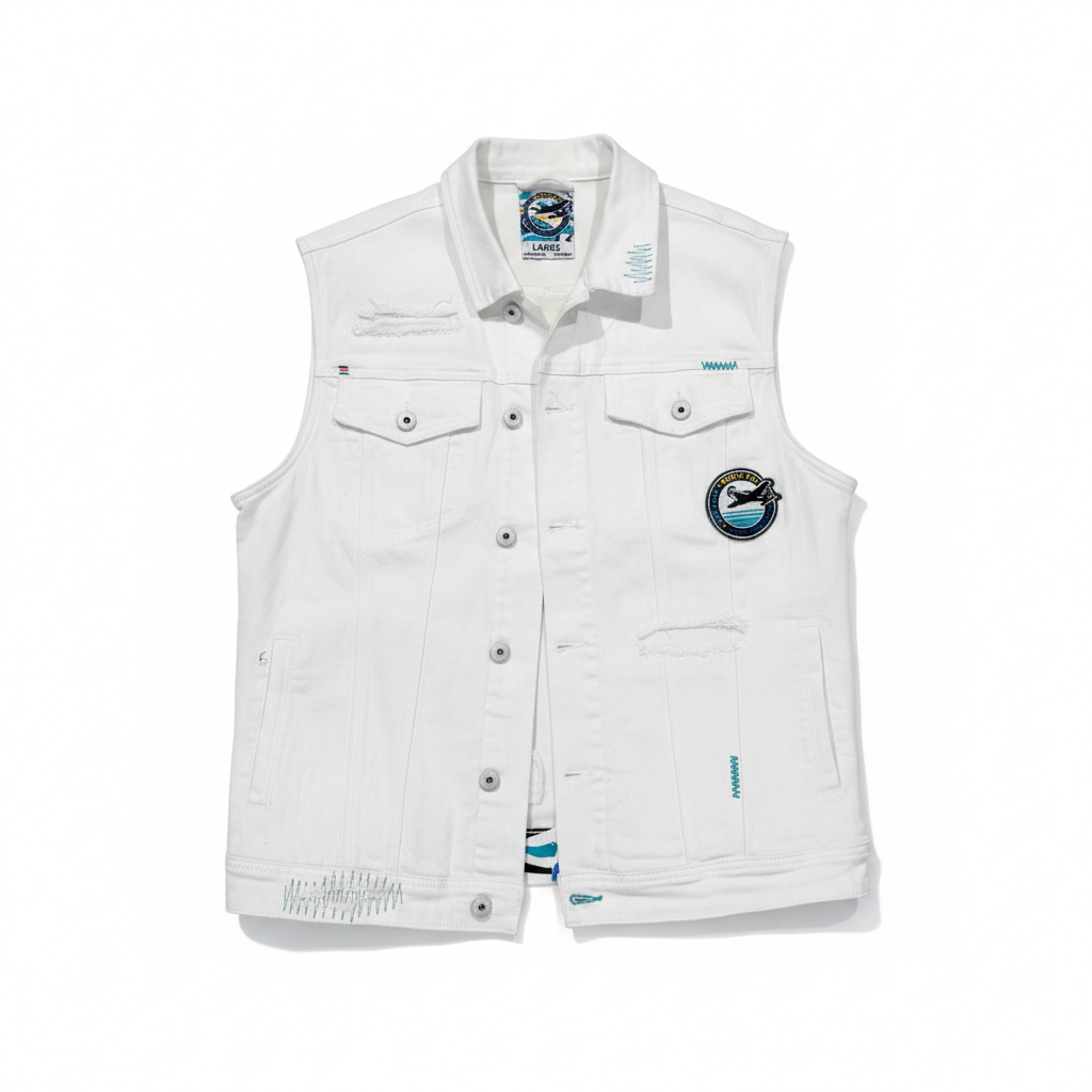 Born Fly Denim Vest – Front
