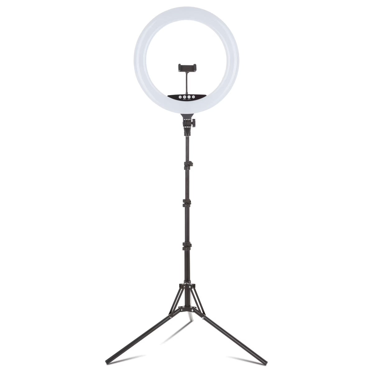 18-Inch RGB LED Ring Light with Tripod, Phone Holder, USB Charging Ports, and Wireless Remote Control