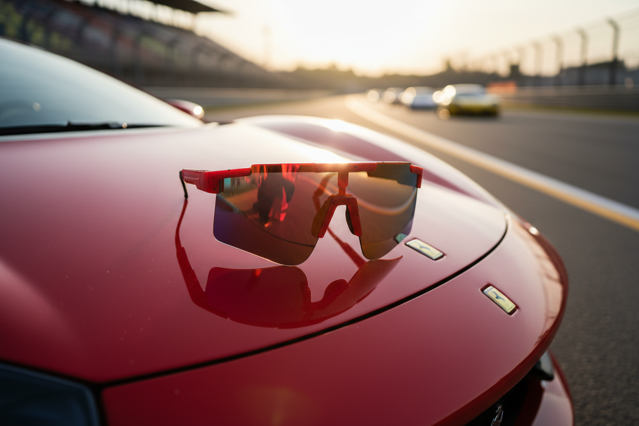 Red Rainbow Sport Sunglasses — Sports Car