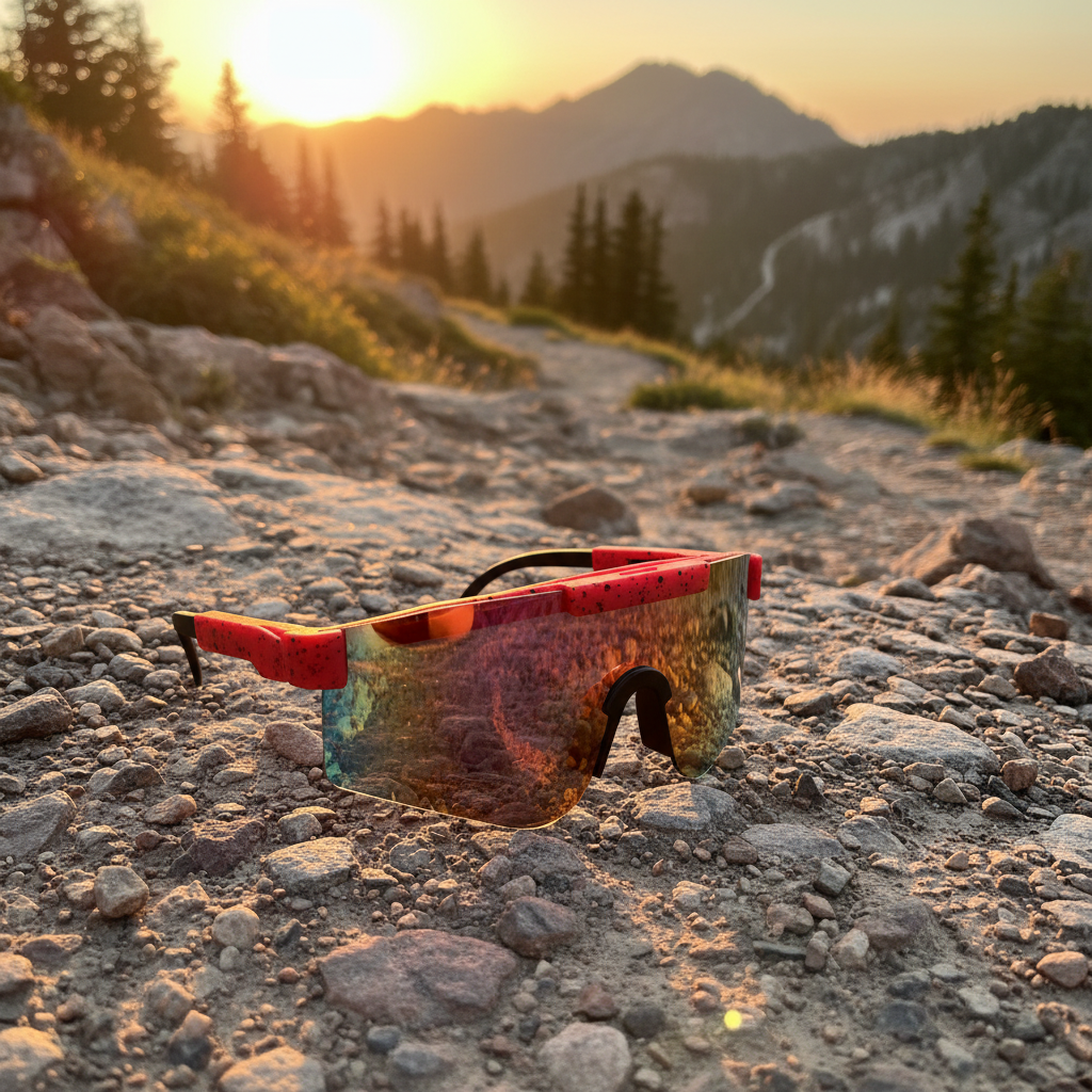 Red Sport Sunglasses — Outdoor Lifestyle