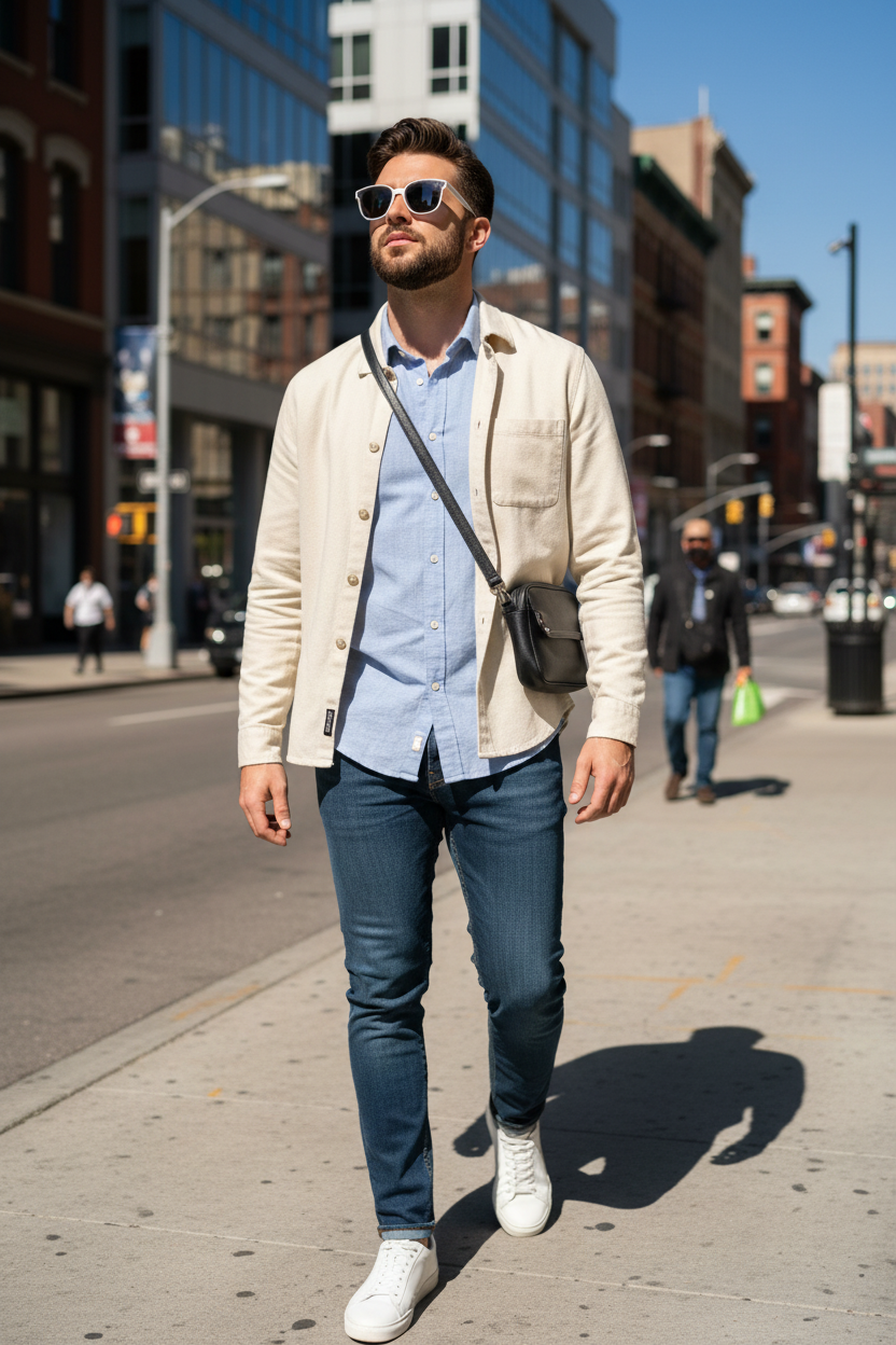 White Frame Sunglasses Urban Lifestyle