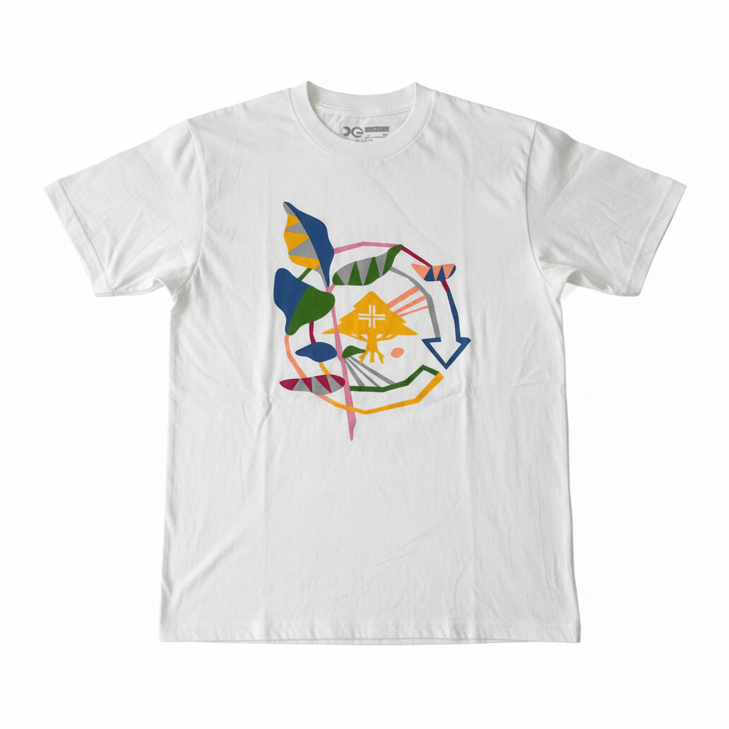White Graphic Tee - Clean Product Shot